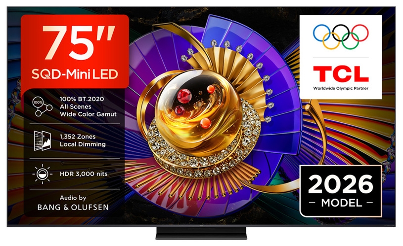 Televizor Smart TCL - C7L 75C7L, 75'', SQD-Mini LED, 4K, negru