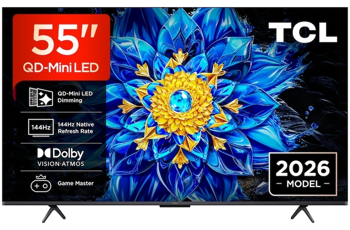 Televizor Smart TCL - P8L 55P8L, 55'', QD-Mini LED, 4K, negru