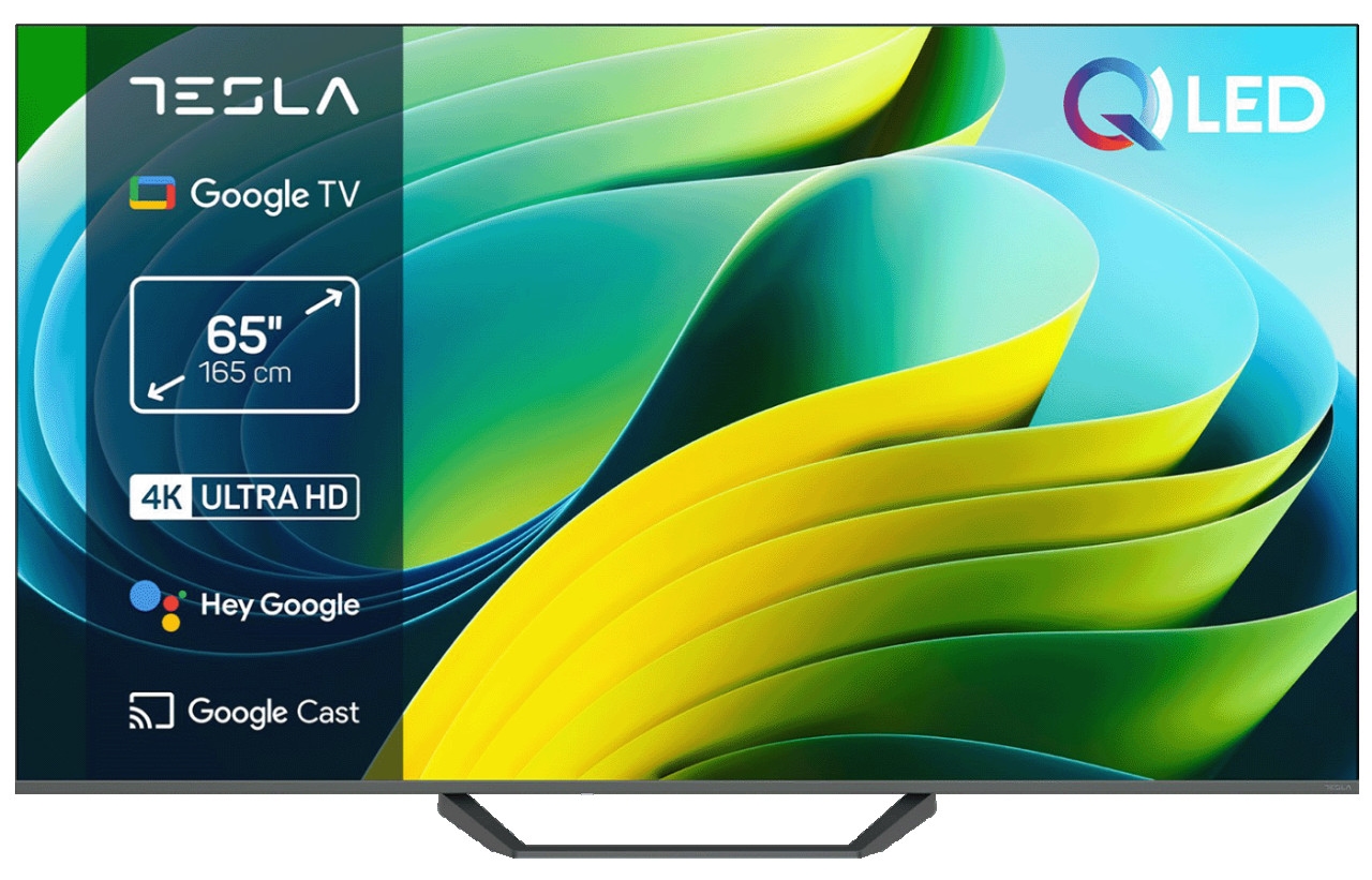 Televizor smart Tesla - Q65E655GUS, 65'', 4K, QLED, gri