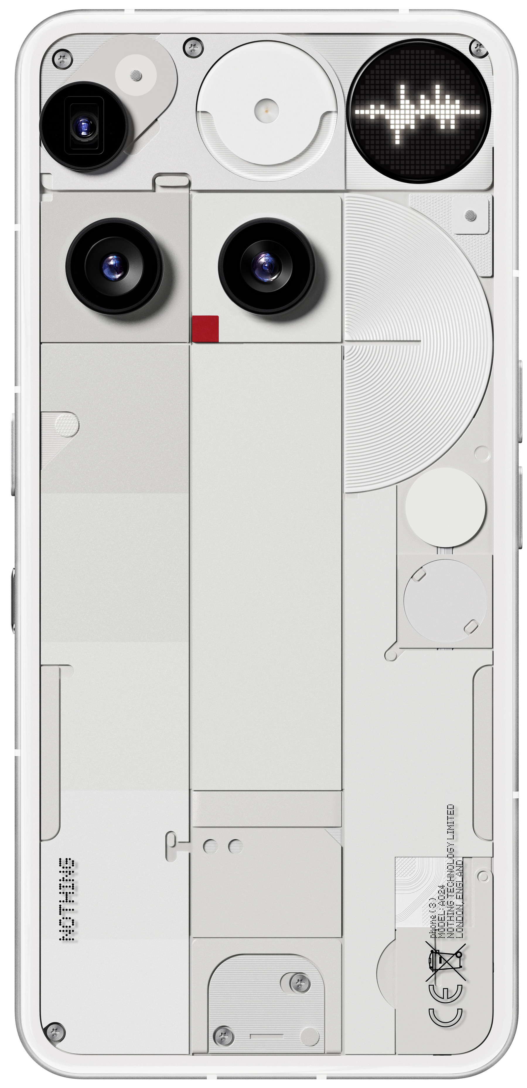 Smartphone Nothing - Phone 3 5G, 6.67'', 12GB/256GB, alb