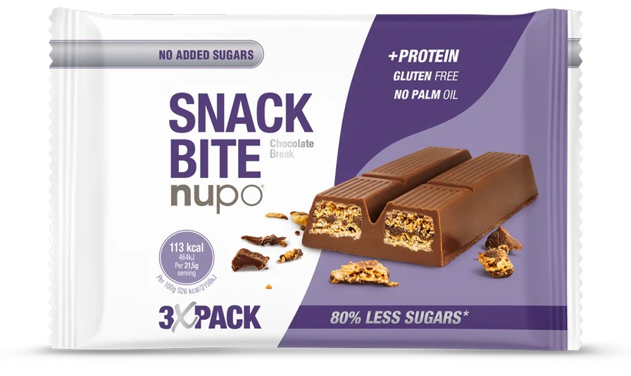 Snack Bite Baton proteic, Chocolate Break, 64.5 g, Nupo