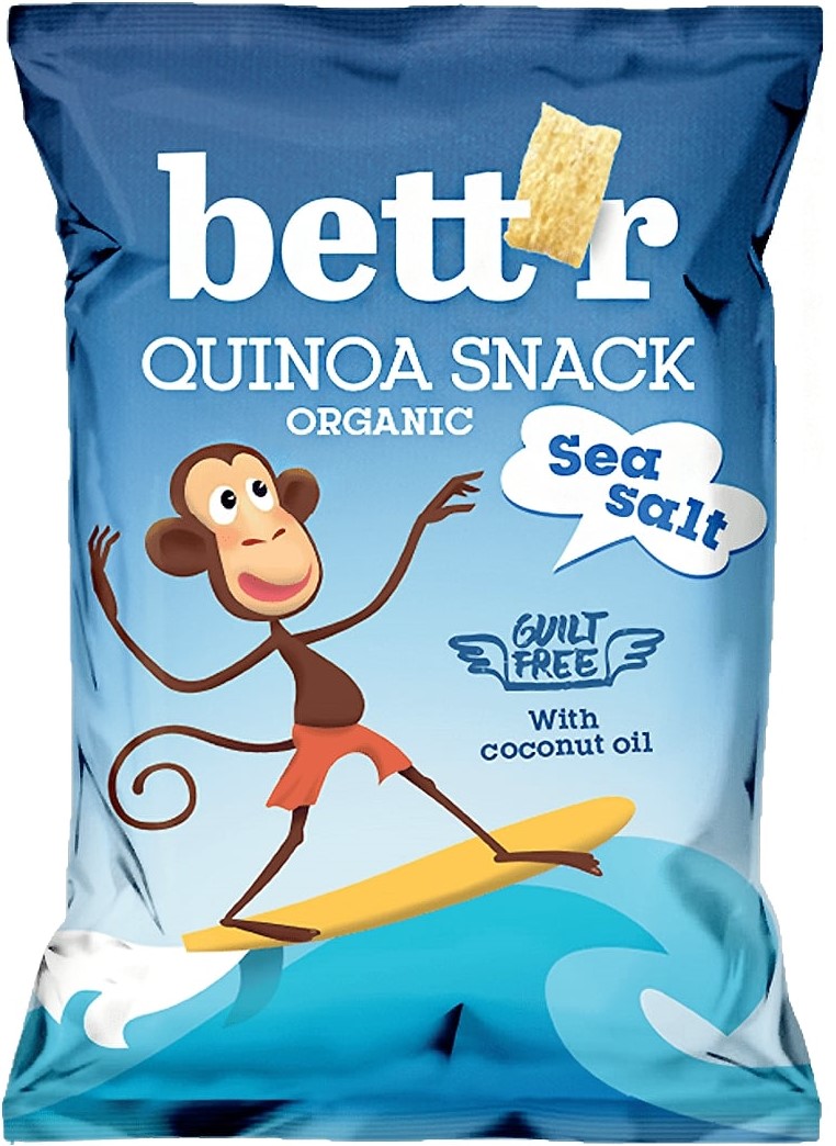 Gustări de quinoa cu sare de mare, 50 g, Bett'r