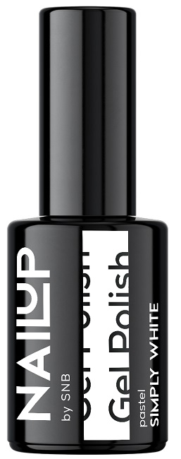 SNB Professional NailUP Oja cu gel , Doar alb, 6 ml