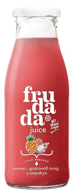Suc, ananas, fructul dragonului și fructul pasiunii, 250 ml, Frudada