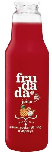 Suc, ananas, fructul dragonului și maracuja, 750 ml, Frudada