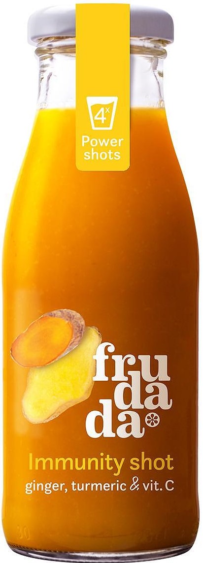 Suc Immunity shot, ghimbir, turmeric și vitamina C, 250 ml, Frudada