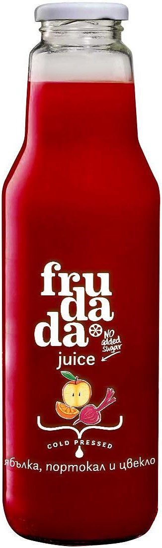 Suc, măr, portocală și sfeclă roșie, 750 ml, Frudada