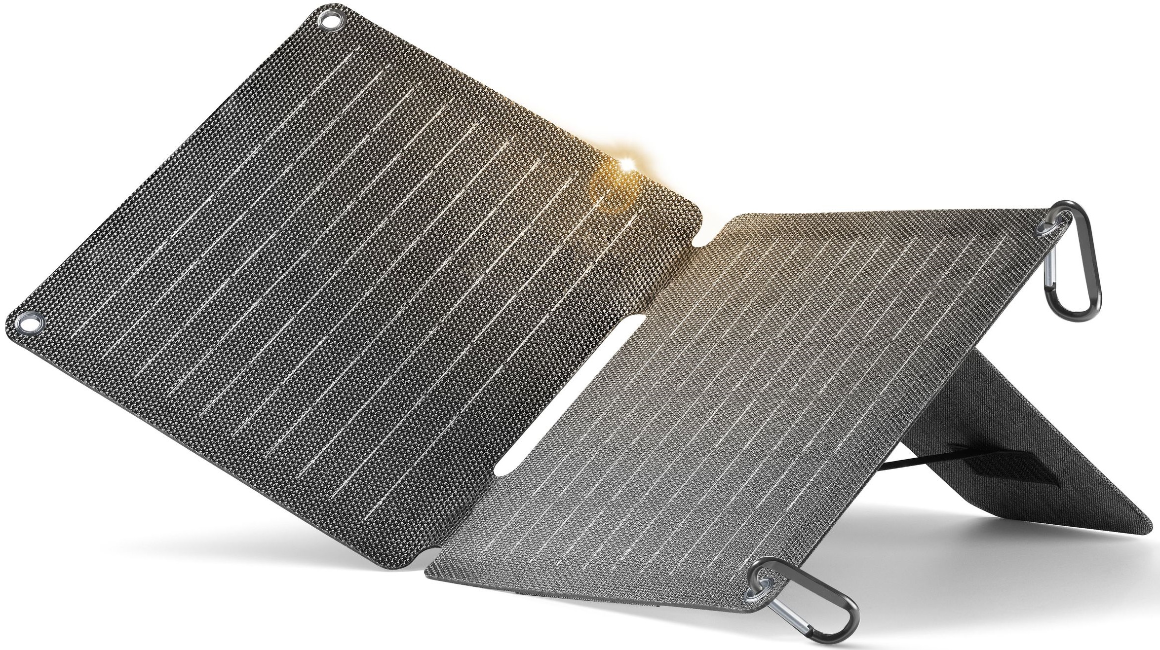 Încărcător solar Cellularline - 2 panouri, USB-A/C, 10W, negru