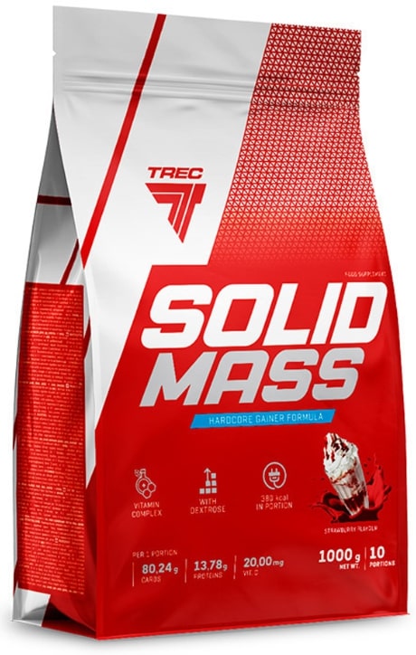 Solid Mass, căpșună, 1000 g, Trec Nutrition