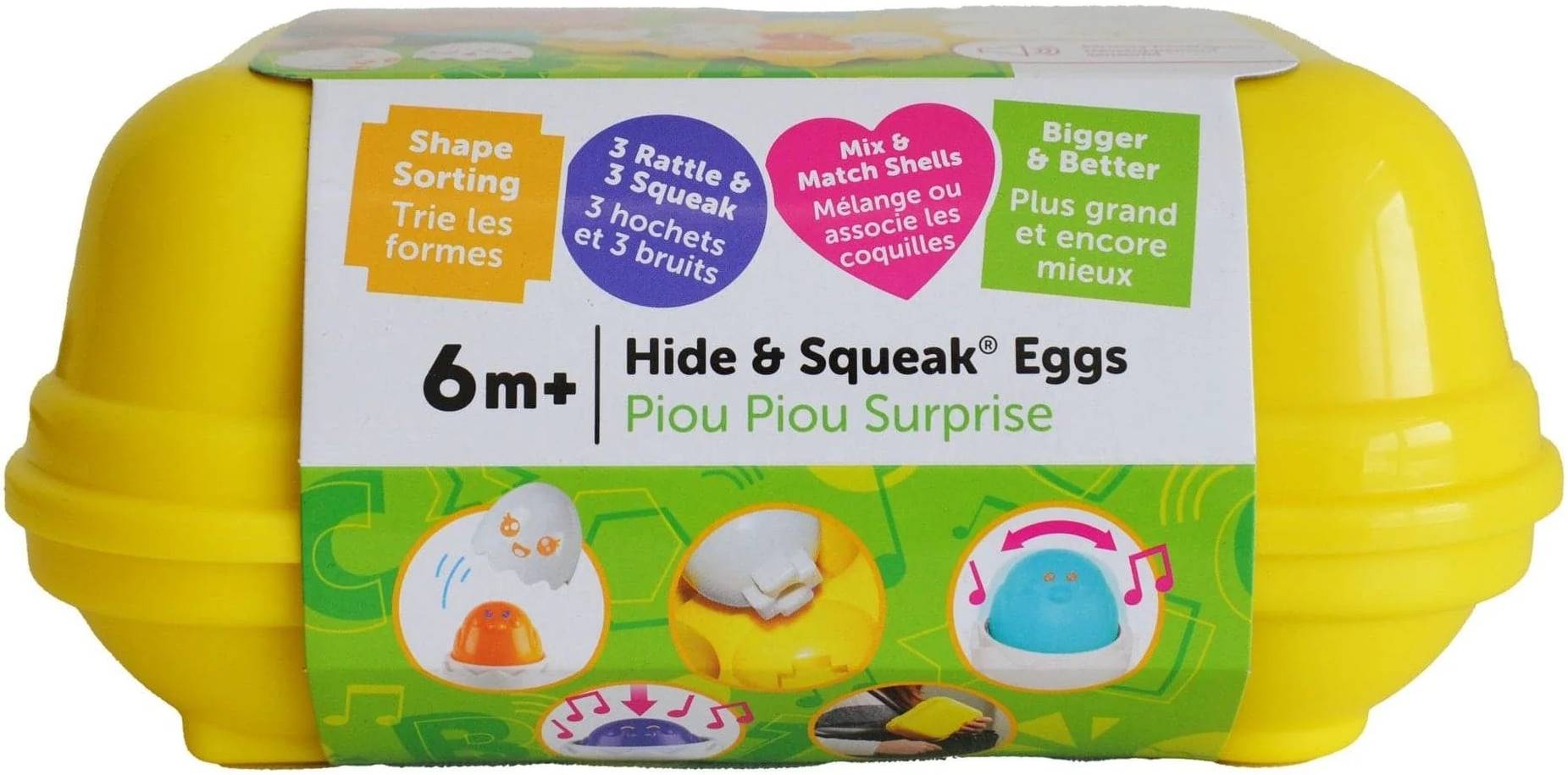 Jucărie de sortare Tomy Toomies - Hide & Squeak Eggs