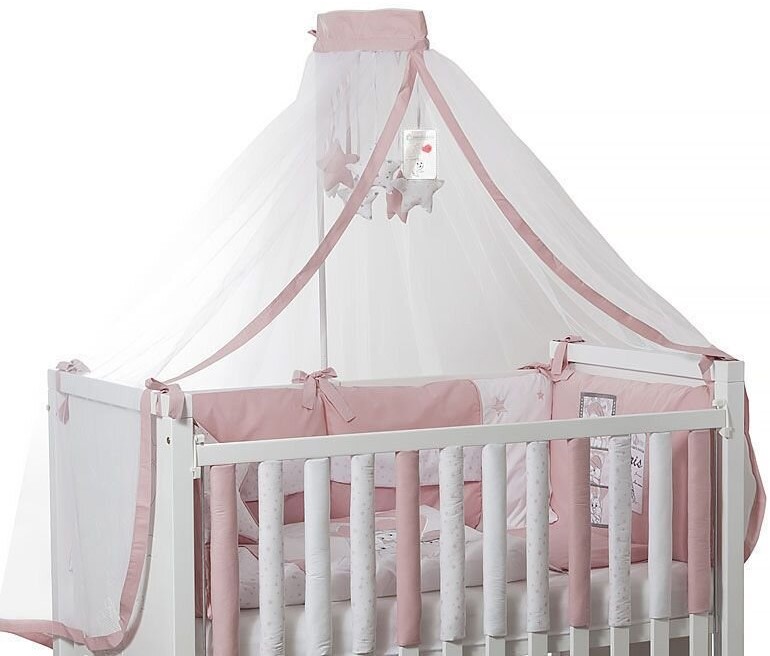 Set lenjerie de pat 8 piese Bambino Casa -  Paris, Rosa,