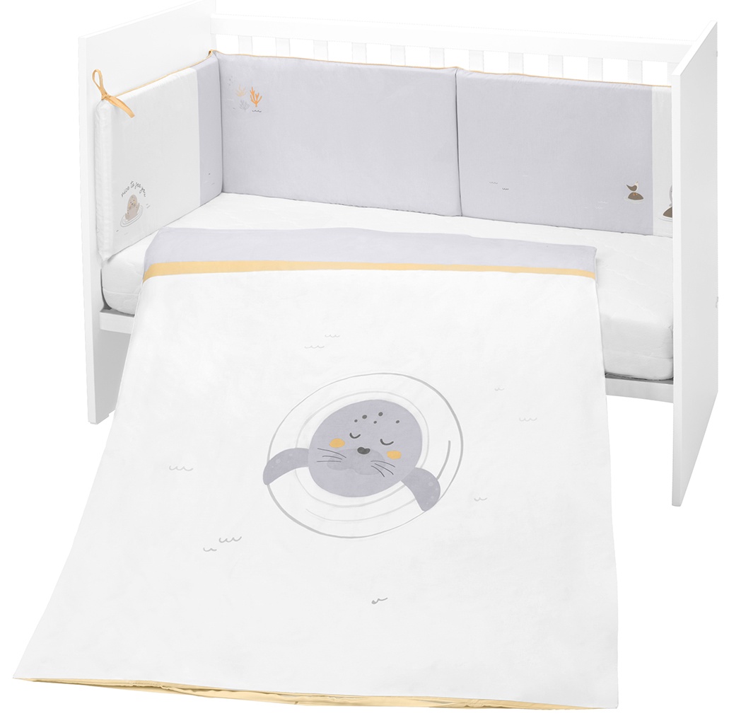Set dormitor din 2 piese KikkaBoo Seally Me - EU style, 70 х 140 cm