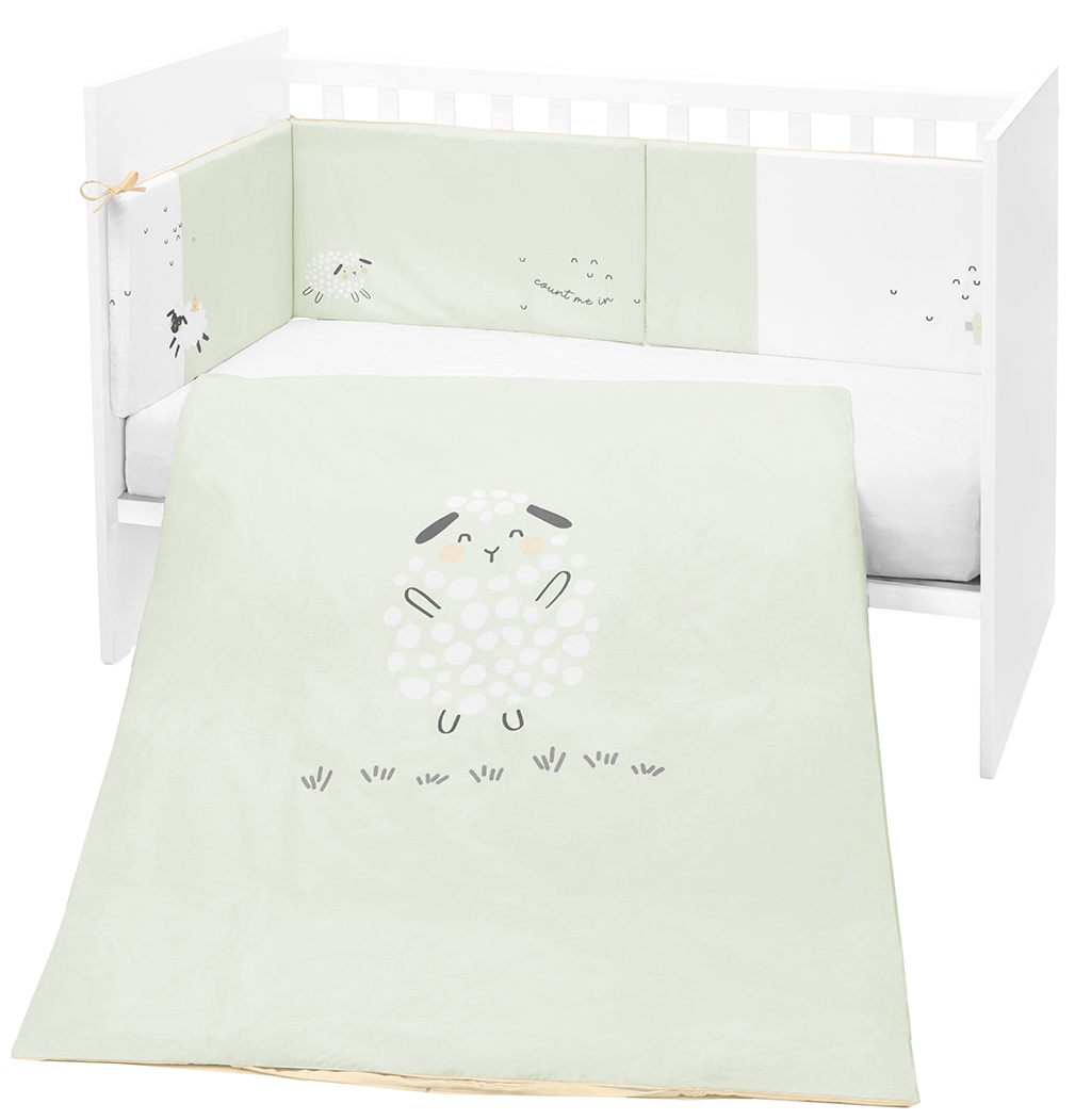 Set dormitor din 2 piese KikkaBoo Sleepy Sheep - EU style, 70 х 140 cm