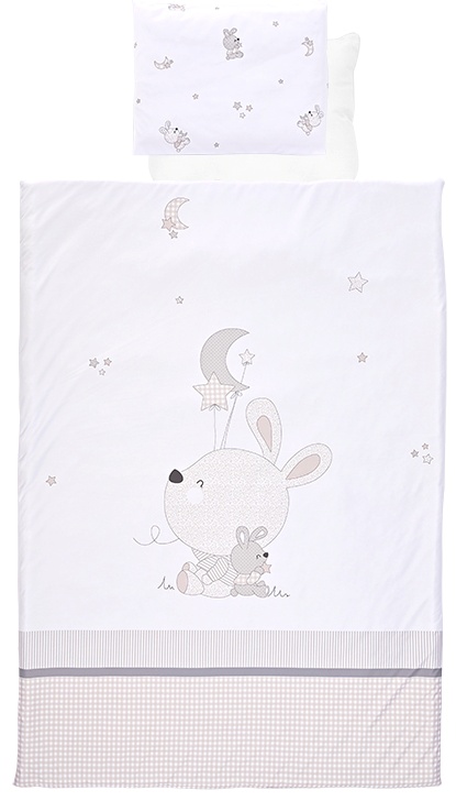 Set de dormit 4 piese Lorelli – Little Rabbits, gri