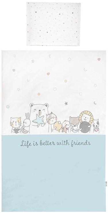 Set dormitor cu 5 piese Lorelli - Cosy, Happy Friends, albastru