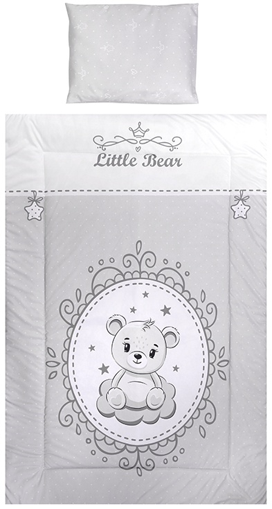 Set dormitor cu 5 piese Lorelli - Cosy, urs, gri