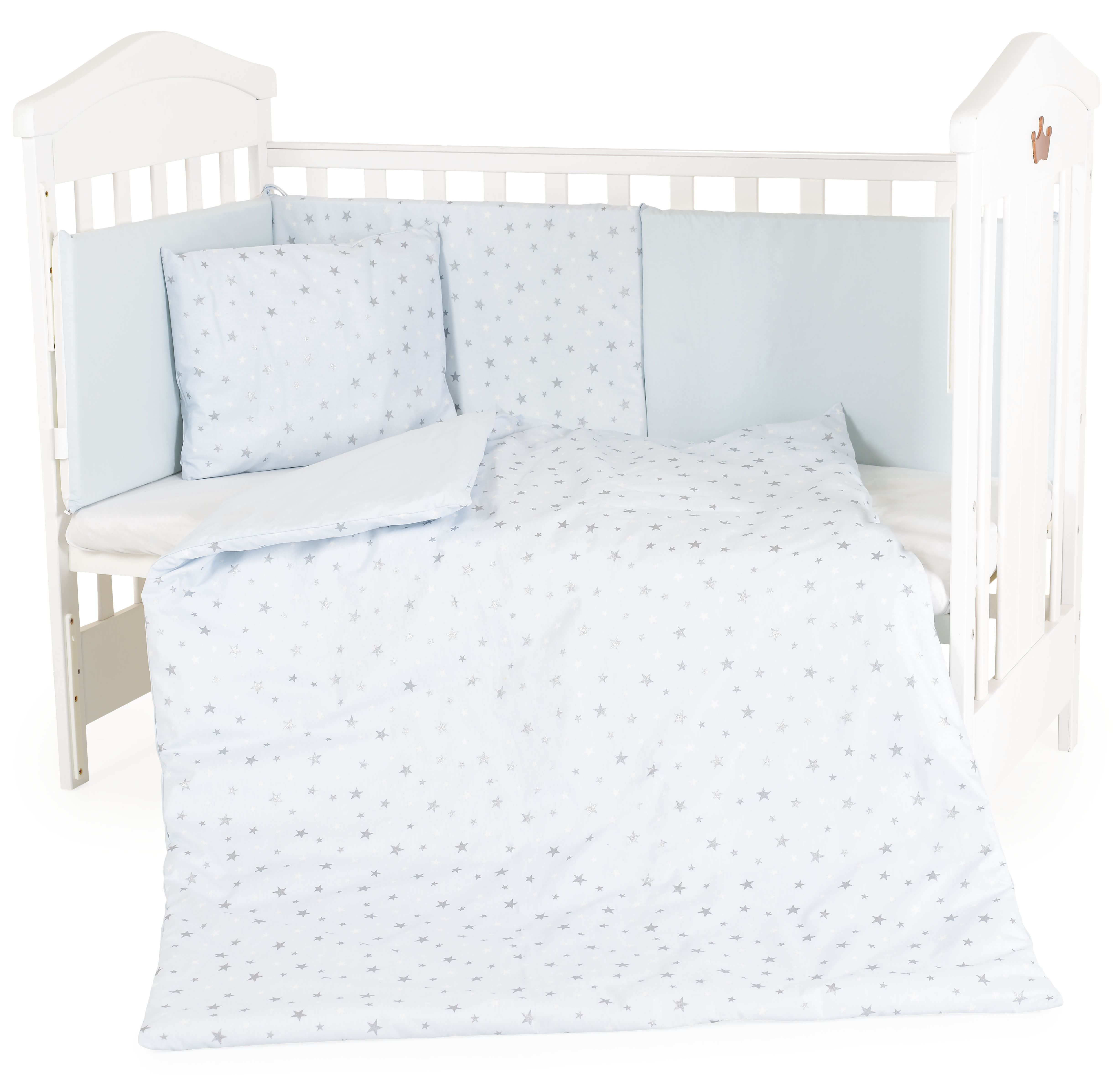 Set dormitor din 6 piese Hugzzz - Nook, 120 x 60 cm, Blue stars