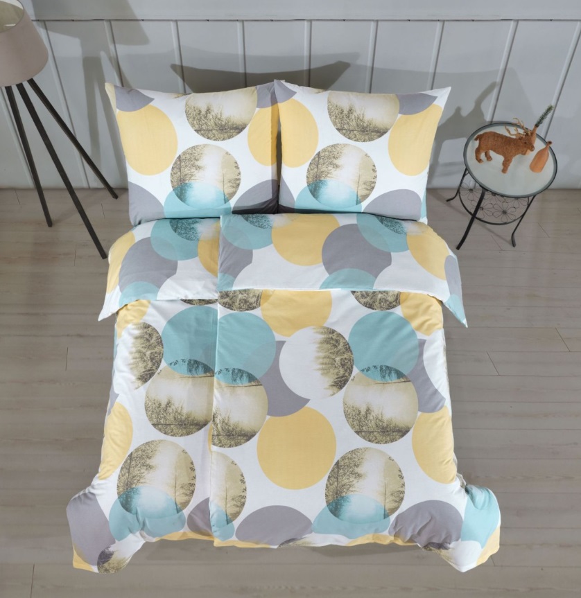 Set de lenjerie de pat  Rakla - Miracle, 4 piese, 100% bumbac ranforș