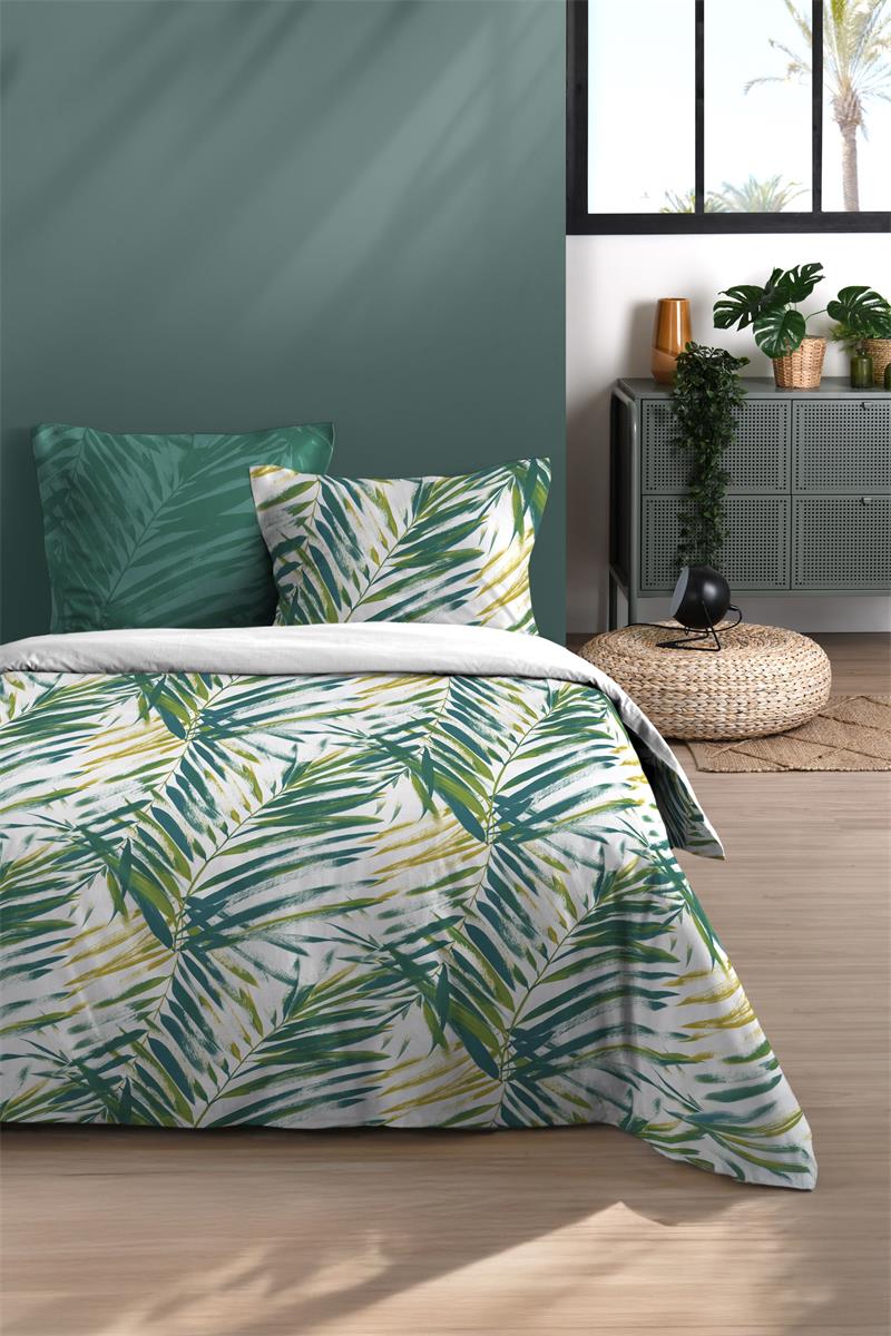 Set de pat STOF - Madeira, 4 piese, 100% bumbac, verde