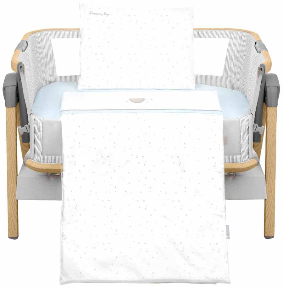 KikkaBoo Dream Big Set de dormit cu 3 piese pentru pătuț mini, albastru