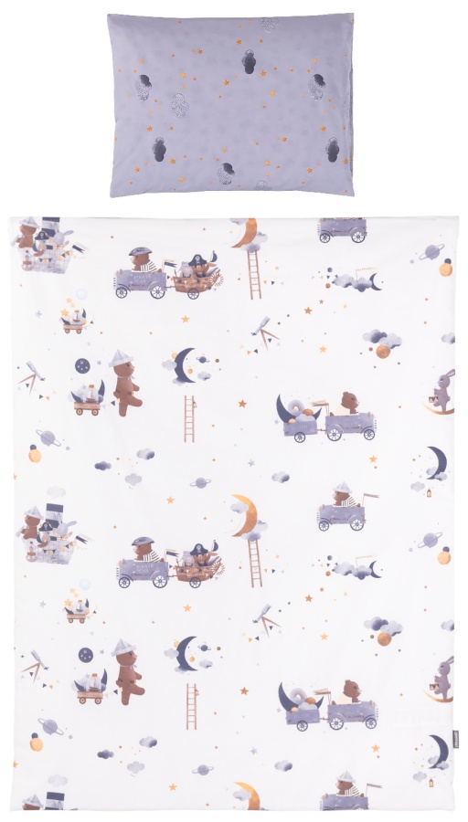 Set de lenjerie de pat din 3 piese Chipolino - Astronautul Winnie the Pooh