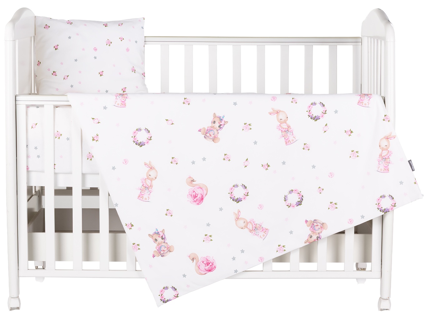 et de lenjerie de pat cu 5 piese Chipolino - Unicorn