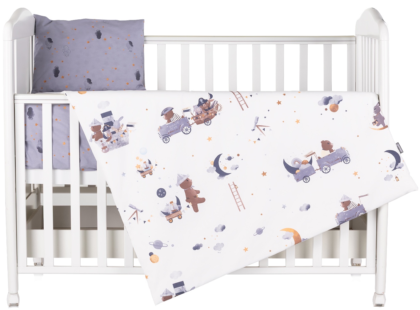et de lenjerie de pat cu 5 piese  Chipolino - Astronautul Winnie the Pooh