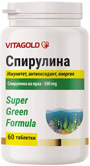 Spirulină, 60 tablete, Vitagold