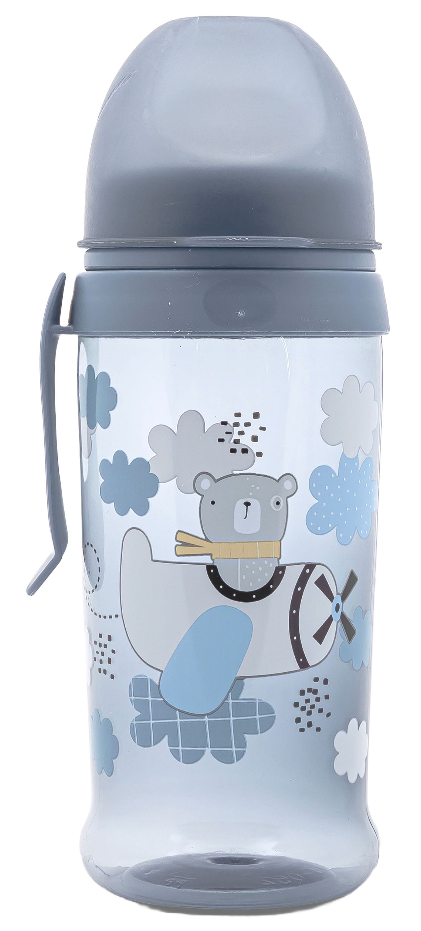 Sticlă sport cu vârf moale Lorelli My Friend - 350 ml, Cameo Blue