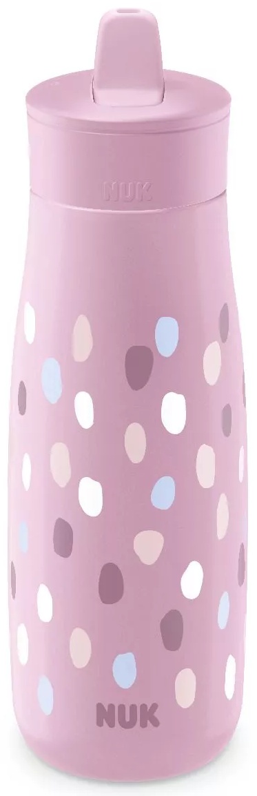 Pahar sport NUK - Mini-Mi, PP, 450 ml, mov cu buline