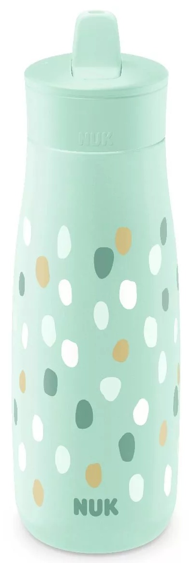 Pahar sport NUK - Mini-Mi, PP, 450 ml, verde cu buline
