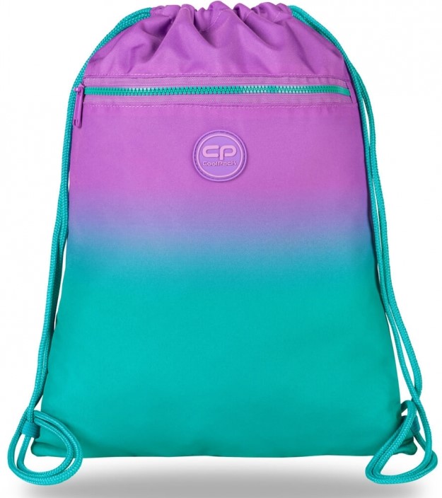 Rucsac cu cordon Cool Pack Gradient Blueberry - Vert, pentru o fată