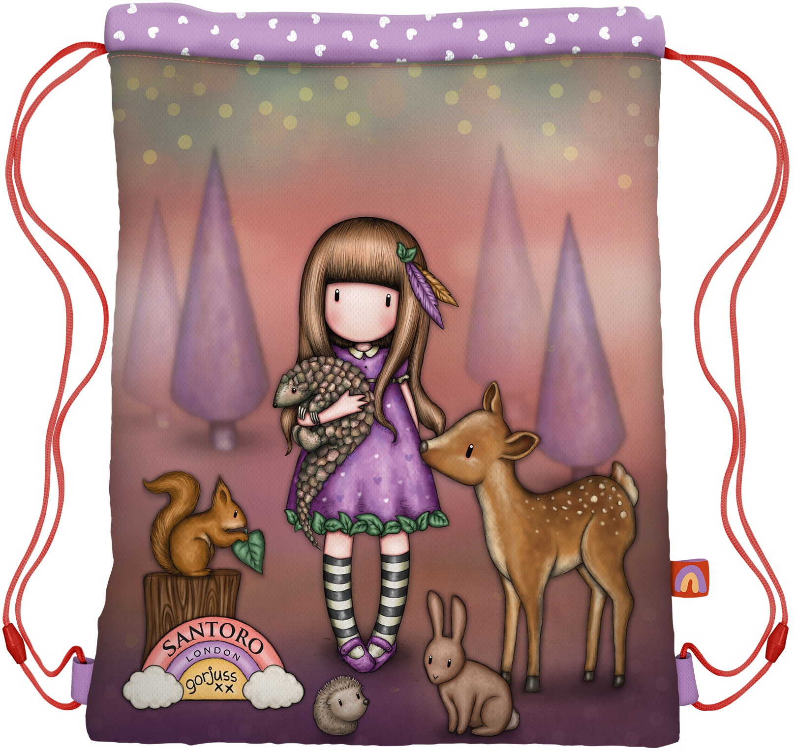 Rucsac cu cordon Santoro Gorjuss - Be Kind To All Creatures