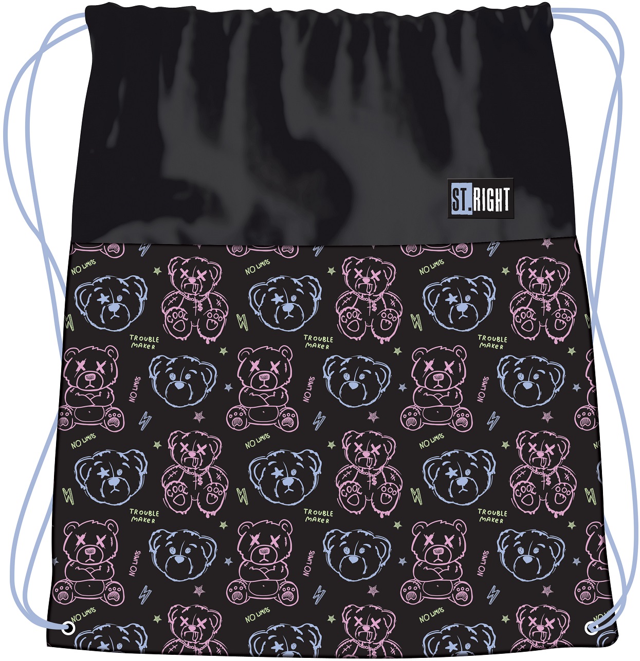 Rucsac sport St. Right Trouble Maker Bear - Cu șireturi