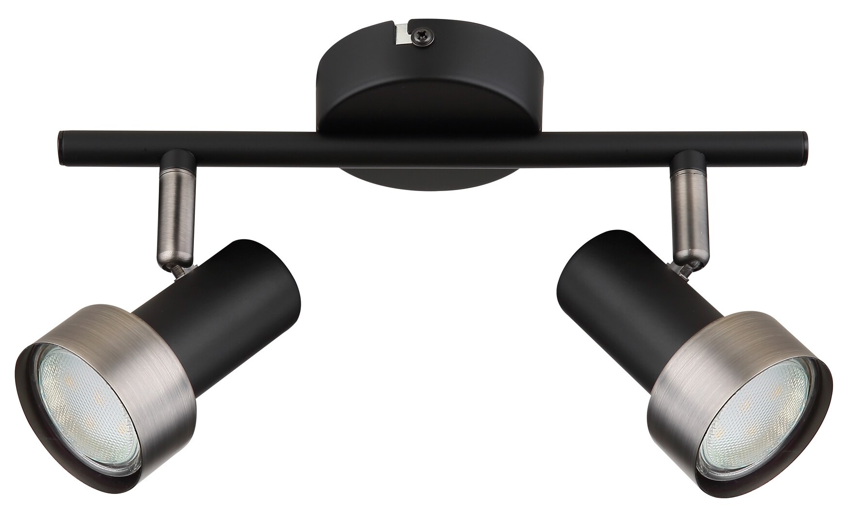 Spot Rabalux - Konrad 73012, IP20, GU10, 2 x 50W, 230V, negru mat