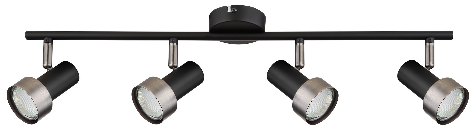 Spot Rabalux - Konrad 73014, IP20, GU10, 4 x 50W, 230V, negru mat