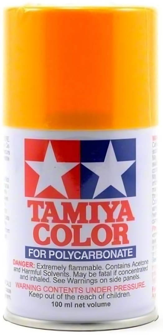 Vopsea spray  Tamiya pentru suprafete transparente din policarbonat  - PS-19 Camel Yellow (100 ml) (TAM86019)