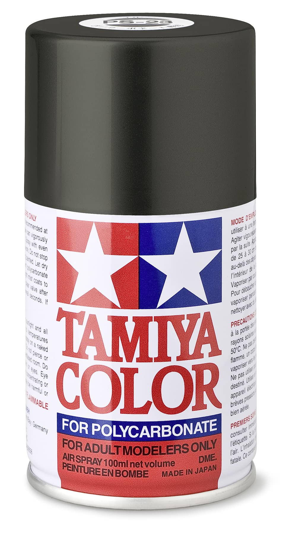 Vopsea spray  Tamiya pentru suprafete transparente din policarbonat  - PS-23 Gun Metal (100 ml) (TAM86023)