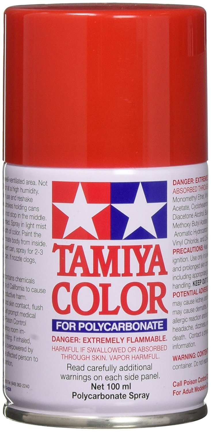 Vopsea spray  Tamiya pentru suprafete transparente din policarbonat  - PS-2 Red (100 ml) (TAM86002)