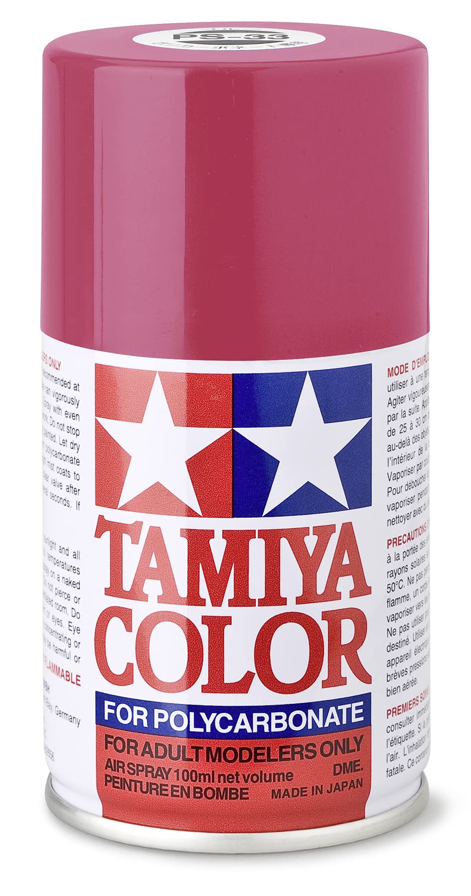 Vopsea spray  Tamiya pentru suprafete transparente din policarbonat  - PS-33 Cherry Red (100 ml) (TAM86033)
