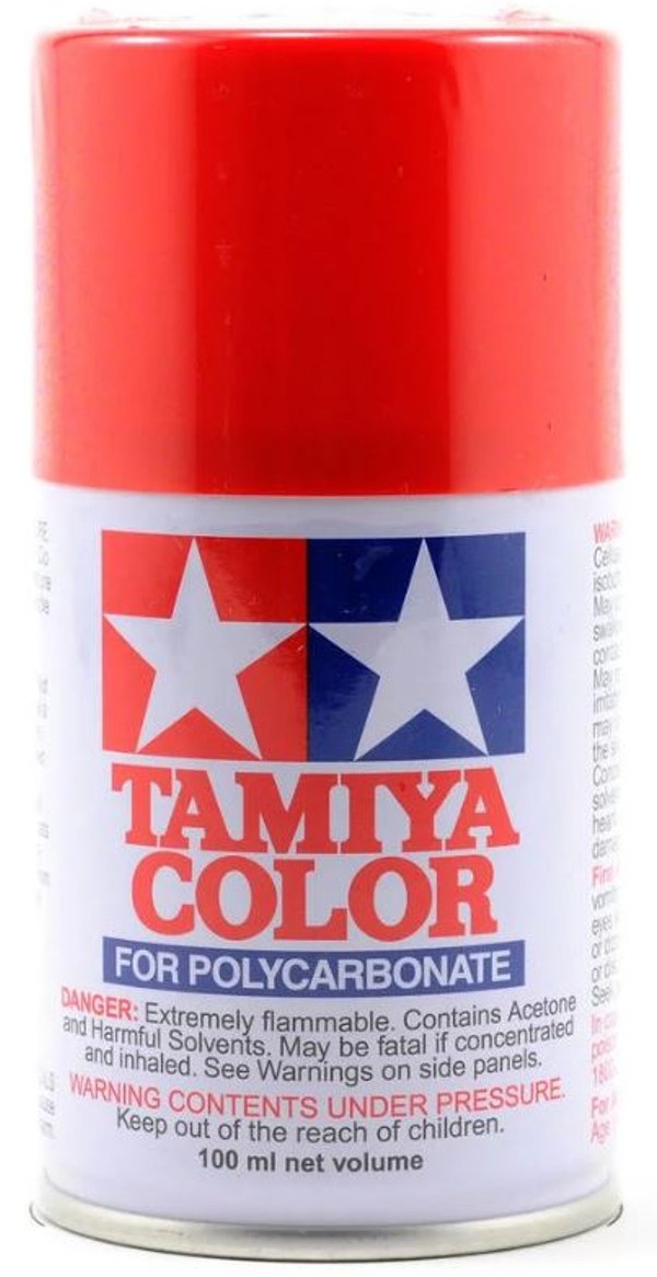Vopsea spray  Tamiya pentru suprafete transparente din policarbonat  - PS-37 Translucent Red, clear (100 ml) (TAM86037)
