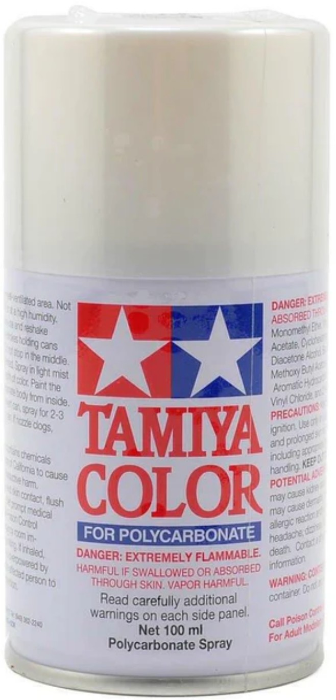 Vopsea spray  Tamiya pentru suprafete transparente din policarbonat  - PS-57 Pearl White, pearl (100 ml) (TAM86057)