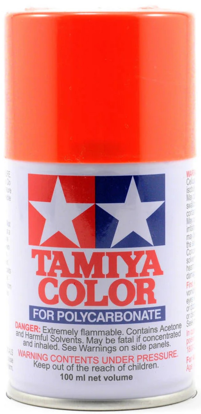 Vopsea spray  Tamiya pentru suprafete transparente din policarbonat  - PS-7 Orange (100 ml) (TAM86007)