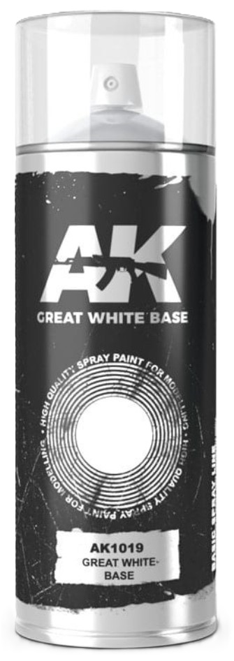 Spray grund AK Interactive - Great White Base (AK1019) (150 ml)