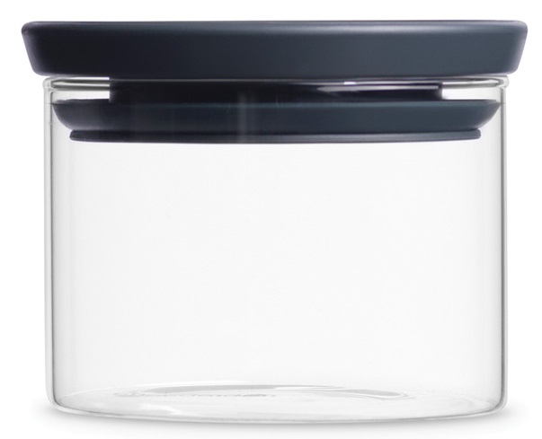Borcan din sticlă Brabantia - Stackable, 0.3 l, Dark Grey