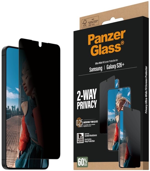 Protector de sticlă  PanzerGlass – 2-Way Privacy w. EasyAligner, Galaxy S26 Plus