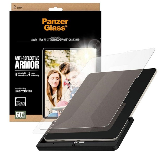 Protector de sticlă  PanzerGlass - Anti-Reflective, Ipad 13, transparent