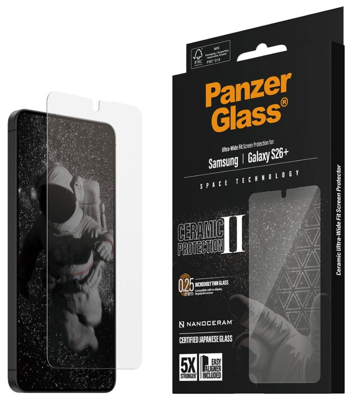 Protector de sticlă  PanzerGlass – Ceramic w. EasyAligner, Galaxy S26 Plus
