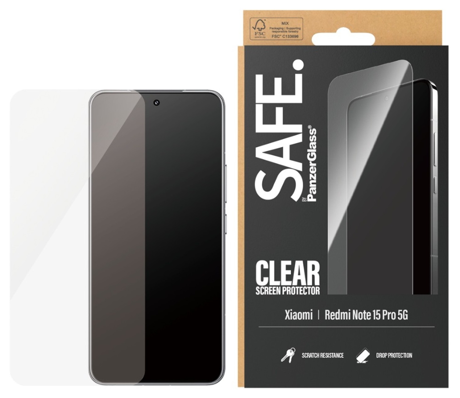 Protector de sticlă PanzerGlass - SAFE, pentru Redmi Note 15 Pro 5G