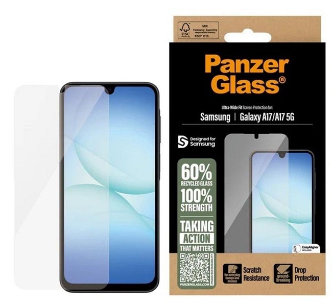 Protector de sticlă  PanzerGlass - Ultra Wide Fit, Galaxy A17, transparent